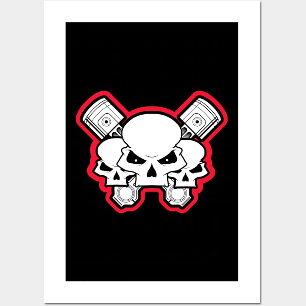 Badass Skull Squad Wall Art by PosterpartyCo